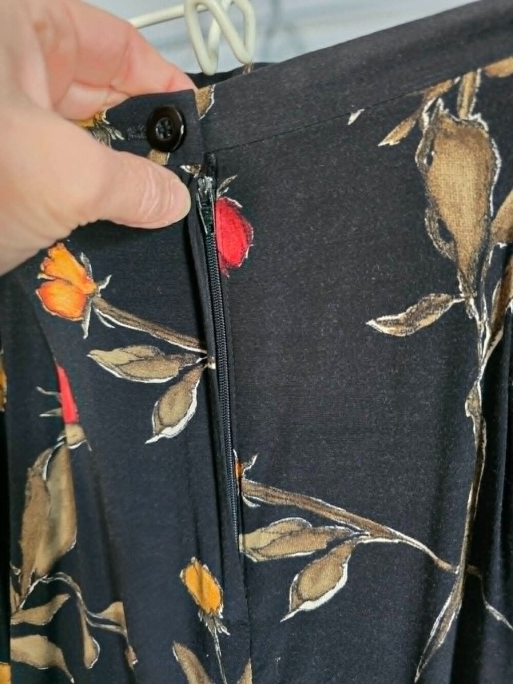 Vintage Ellen Figg Floral Fall Maxi Skirt - Picture 4 of 6